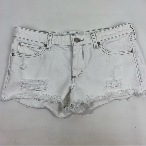 Lucky Brand The Cut off White Jean Shorts size 2 - Picture 4 of 15